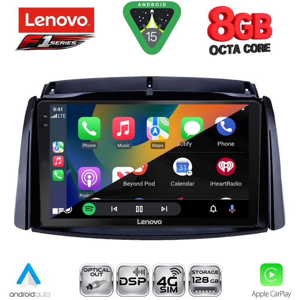 LENOVO SSR 10551_CPA (9inc) MULTIMEDIA TABLET for RENAULT KOLEOS mod. 2006-2016 - immagine 2