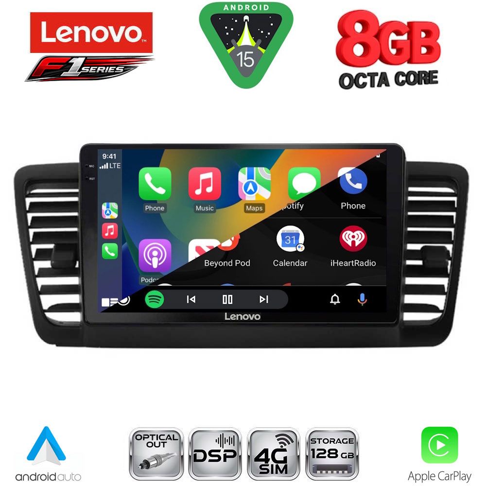 LENOVO SSR 10665_CPA (9inc) MULTIMEDIA TABLET for SUBARU LEGACY - OUTBACK mod. 2002-2008 - immagine 2