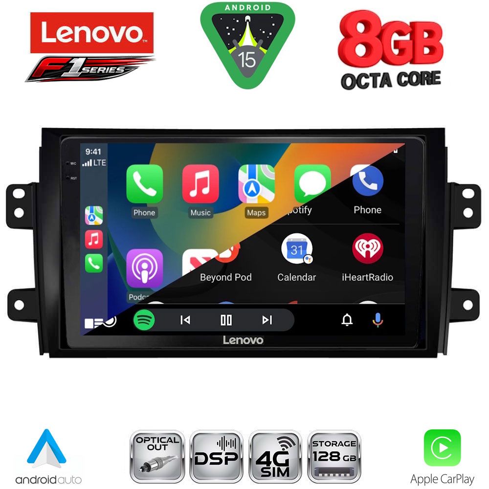LENOVO SSR 10688_CPA (9inc) MULTIMEDIA TABLET for FIAT SEDICI – SUZUKI SX4 mod. 2005-2013 - immagine 2
