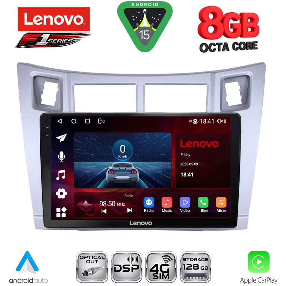 LENOVO SSR 10736SL_CPA (9inc) MULTIMEDIA TABLET for TOYOTA YARIS mod. 2006-2011 (SILVER)