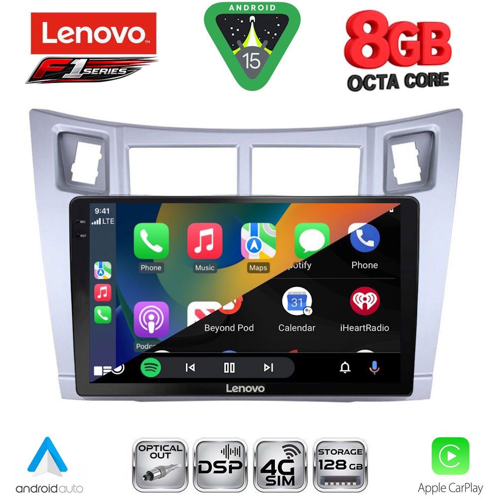 LENOVO SSR 10736SL_CPA (9inc) MULTIMEDIA TABLET for TOYOTA YARIS mod. 2006-2011 (SILVER) - immagine 2