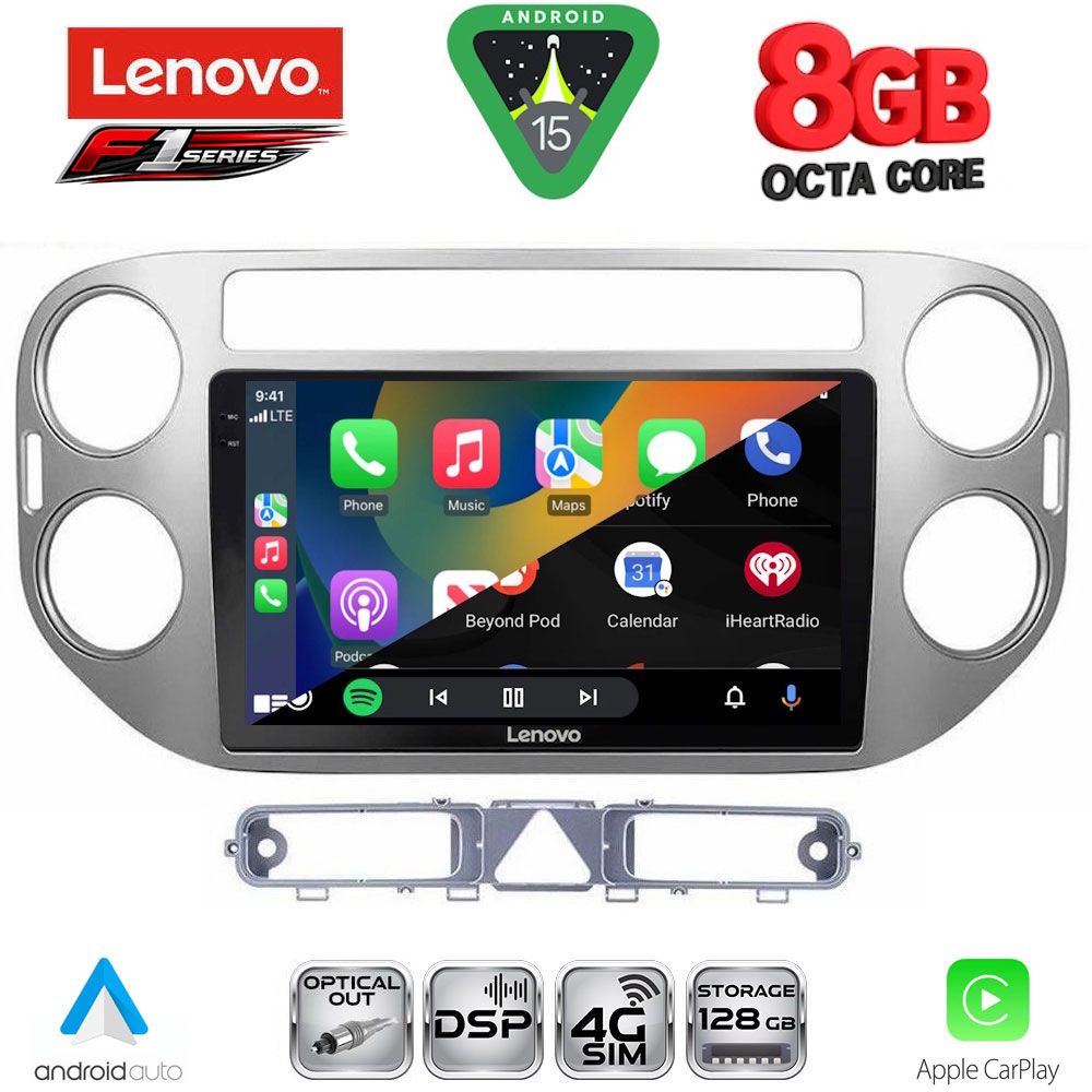 LENOVO SSR 10759GR_CPA (9inc) MULTIMEDIA TABLET for VW TIGUAN mod. 2004-2011 (GREY) - immagine 2