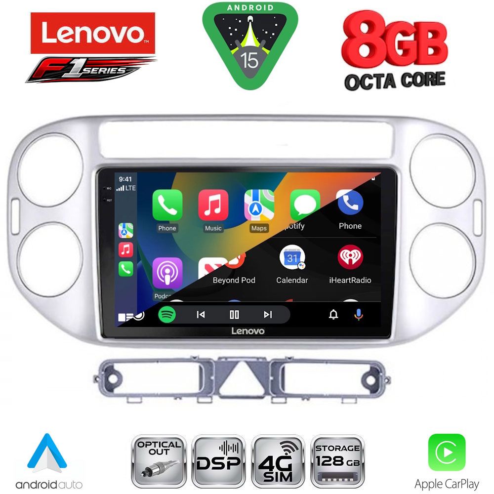 LENOVO SSR 10759SL_CPA (9inc) MULTIMEDIA TABLET for VW TIGUAN mod. 2004-2011 (SILVER) - immagine 2