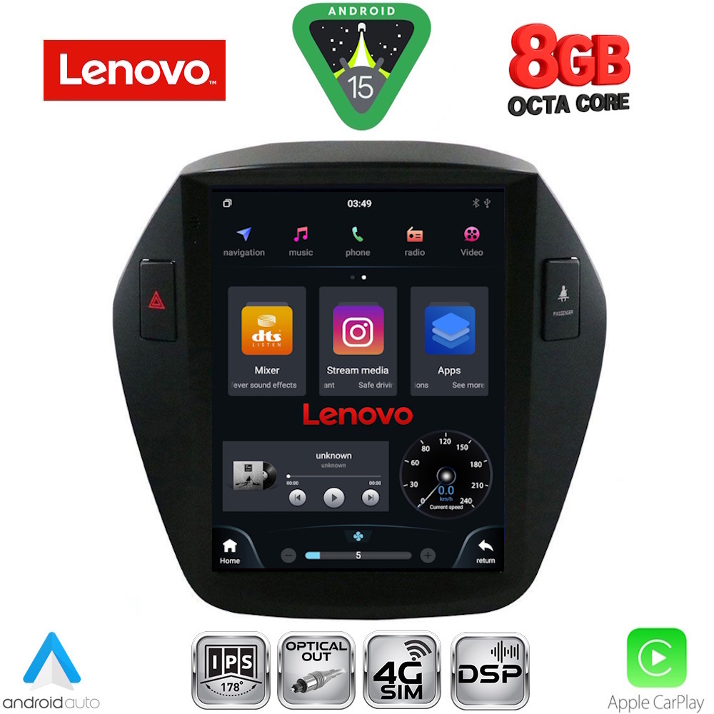 LENOVO SSW 10896_CPA TESLA STYLE for HYUNDAI IX35 mod. 2010-2015