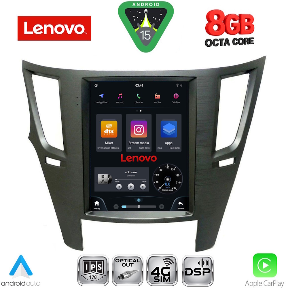 LENOVO SSW 10962_CPA TESLA STYLE for SUBARU LEGACY - OUTBACK mod. 2009-2014