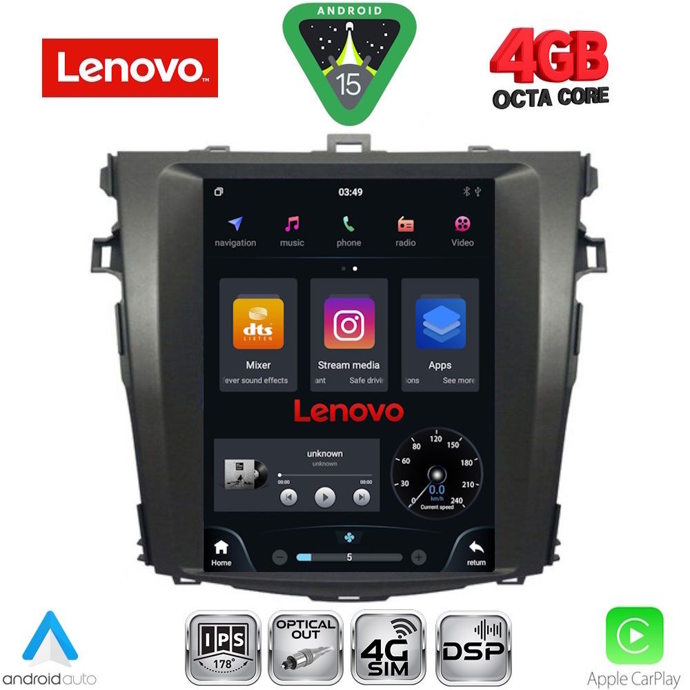 LENOVO SSX 9963_CPA TESLA STYLE for TOYOTA COROLLA 4D mod. 2006-2012