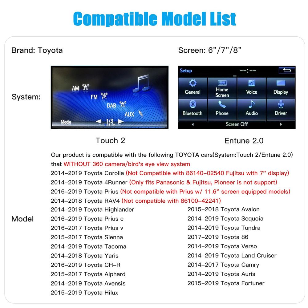 DIGITAL IQ TΥ 280_CPA (WIRELESS CARPLAY / ANDROID AUTO BOX for TOYOTA mod. 2014-2019 with Touch 2 & Entune 2 System) - immagine 3