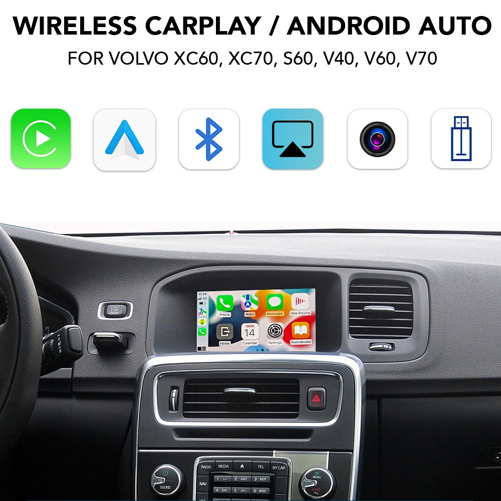 LENOVO LTP VLV 2540F CPAA (WIRELESS CARPLAY / ANDROID AUTO BOX for with 2 CAMERA IN VOLVO V – S – XC mod. 2015-2019) - WEXML.GR