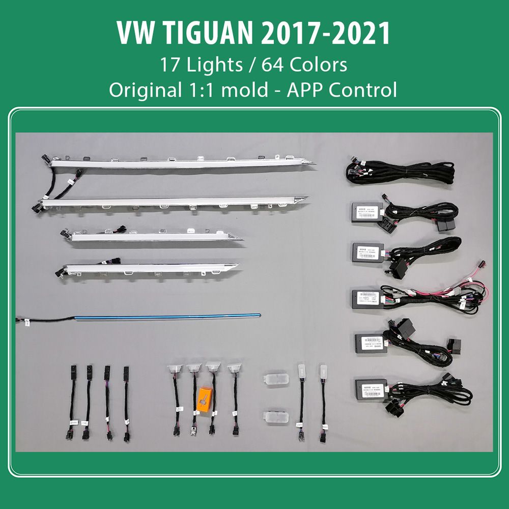 DIQ AMBIENT VW TIGUAN II (Digital iQ Ambient Light for VW Tiguan mod. 2017-2021 with 17 Lights)