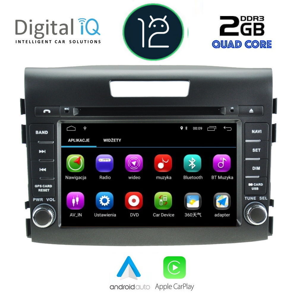 DIGITAL IQ X387M_CPA (8'' DVD) MULTIMEDIA SYSTEM for HONDA CRV mod. 2013-2017 - immagine 2