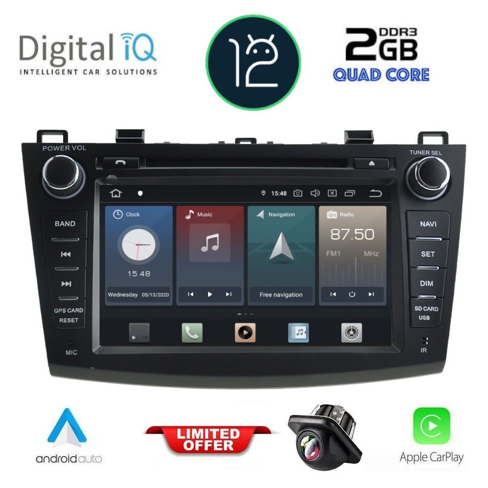 DIGITAL IQ X402_CPA (8'' DVD) MULTIMEDIA SYSTEM for MAZDA 3 mod. 2009-2014