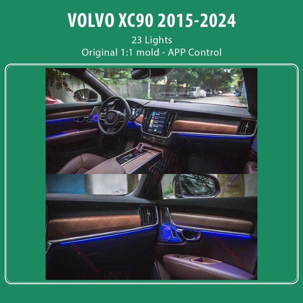 DIQ AMBIENT VOLVO XC90 II mod. 2015-2024 (Digital iQ Ambient Light for VOLVO XC90 mod. 2015-2024 with 23 Lights) - immagine 2
