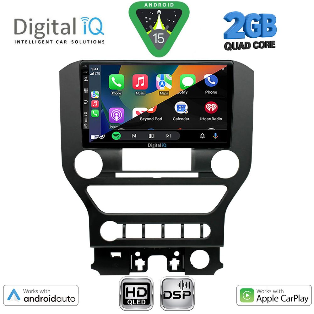 DIGITAL IQ BXC 3166_CPAA 4BUT (9inc) MULTIMEDIA TABLET for FORD MUSTANG mod. 2015-2020 - immagine 2