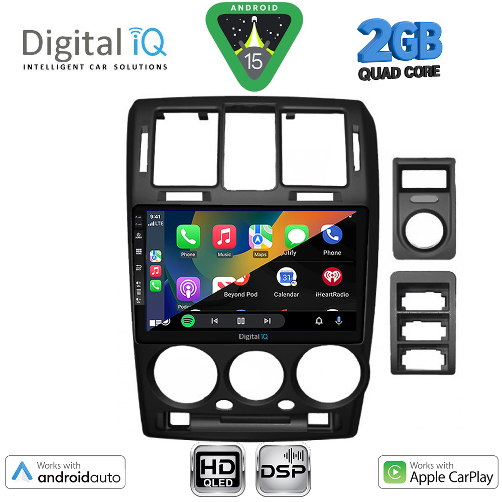 DIGITAL IQ BXC 3222BL_CPAA (9inc) MULTIMEDIA TABLET for HYUNDAI GETZ mod. 2002-2011 (BLACK) - immagine 2