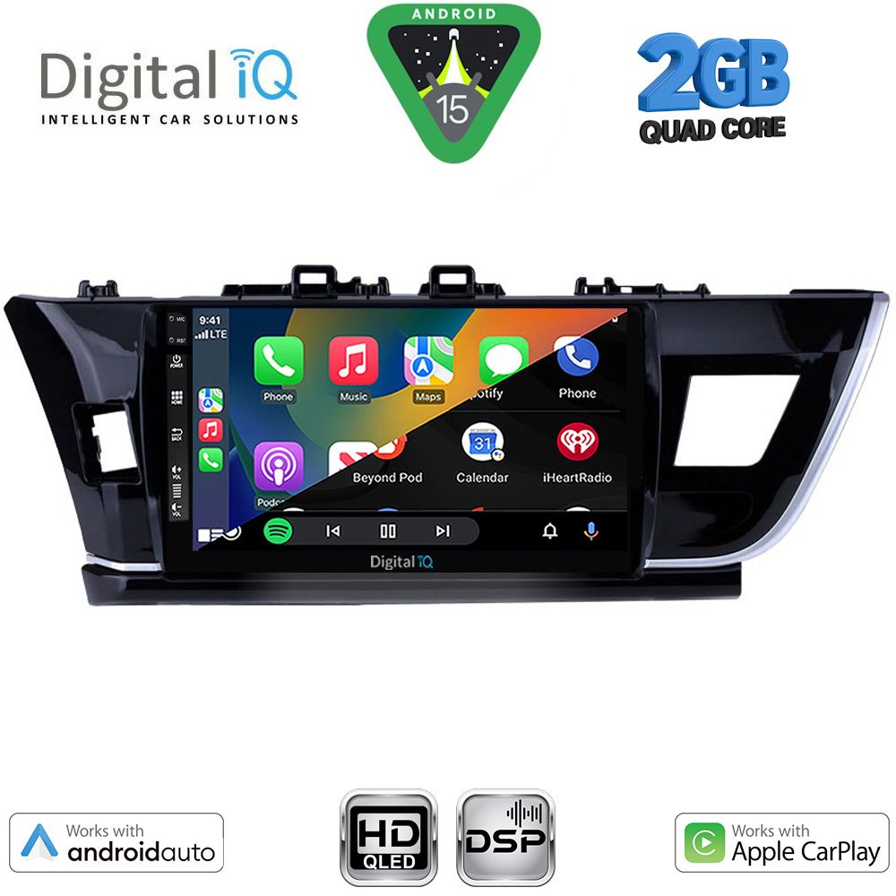 DIGITAL IQ BXC 3714BIG_CPAA (10inc) MULTIMEDIA TABLET for TOYOTA COROLLA mod. 2013-2016 - immagine 2