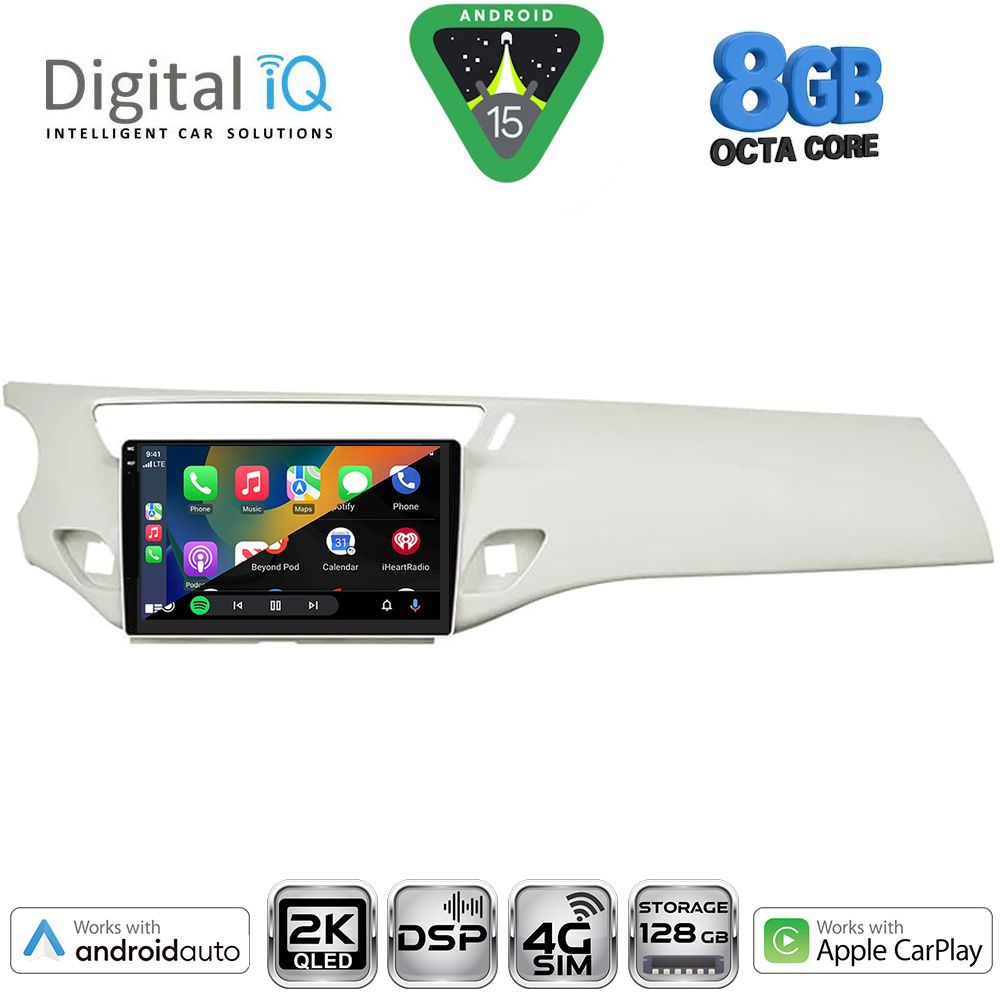 DIGITAL IQ BXF 11092WH_CPAA (9inc) MULTIMEDIA TABLET for CITROEN C3 - DS3 mod. 2009-2016 (WHITE) - immagine 2