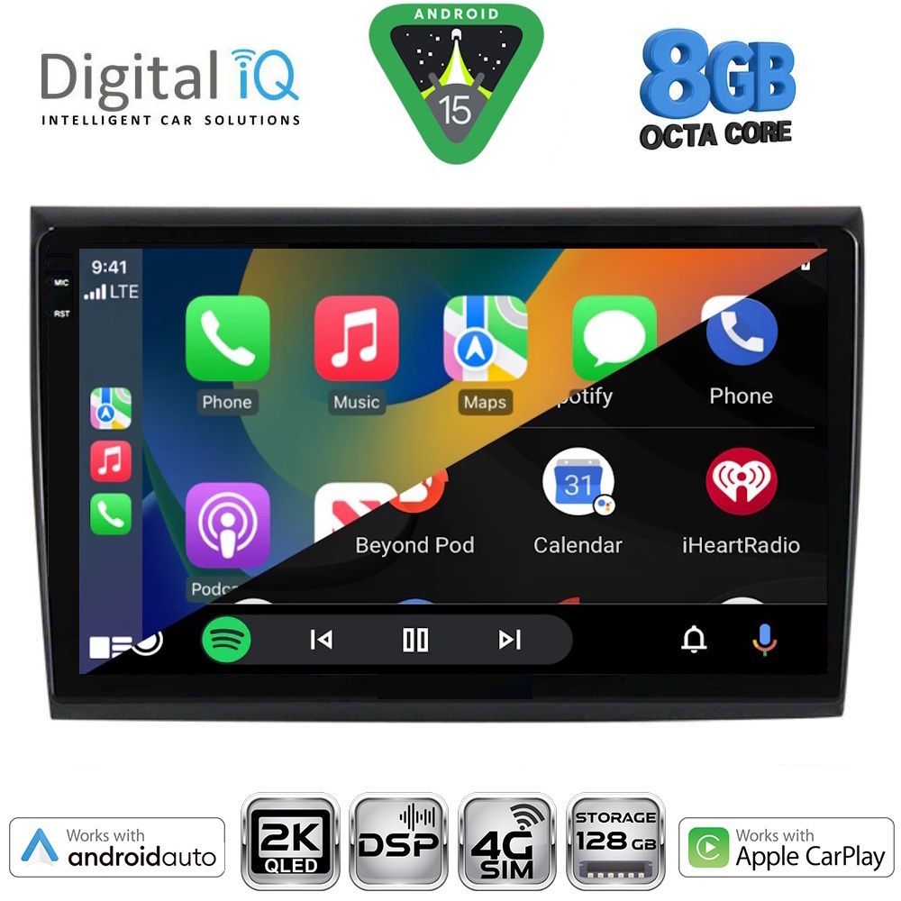 DIGITAL IQ BXF 11136_CPAA (9inc) MULTIMEDIA TABLET for FIAT BRAVO mod. 2007-2019 - immagine 2