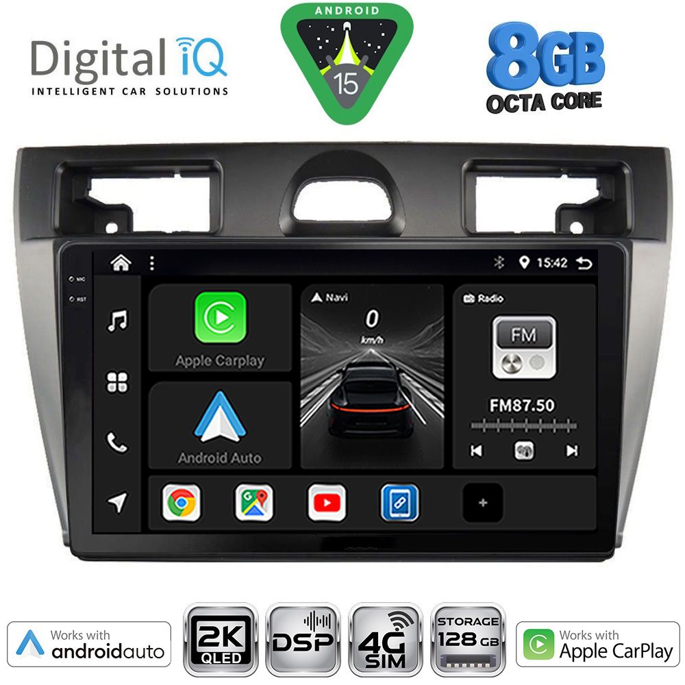 DIGITAL IQ BXF 11153SL_CPAA (9inc) MULTIMEDIA TABLET for FORD FIESTA mod. 2005-2008 (SILVER)