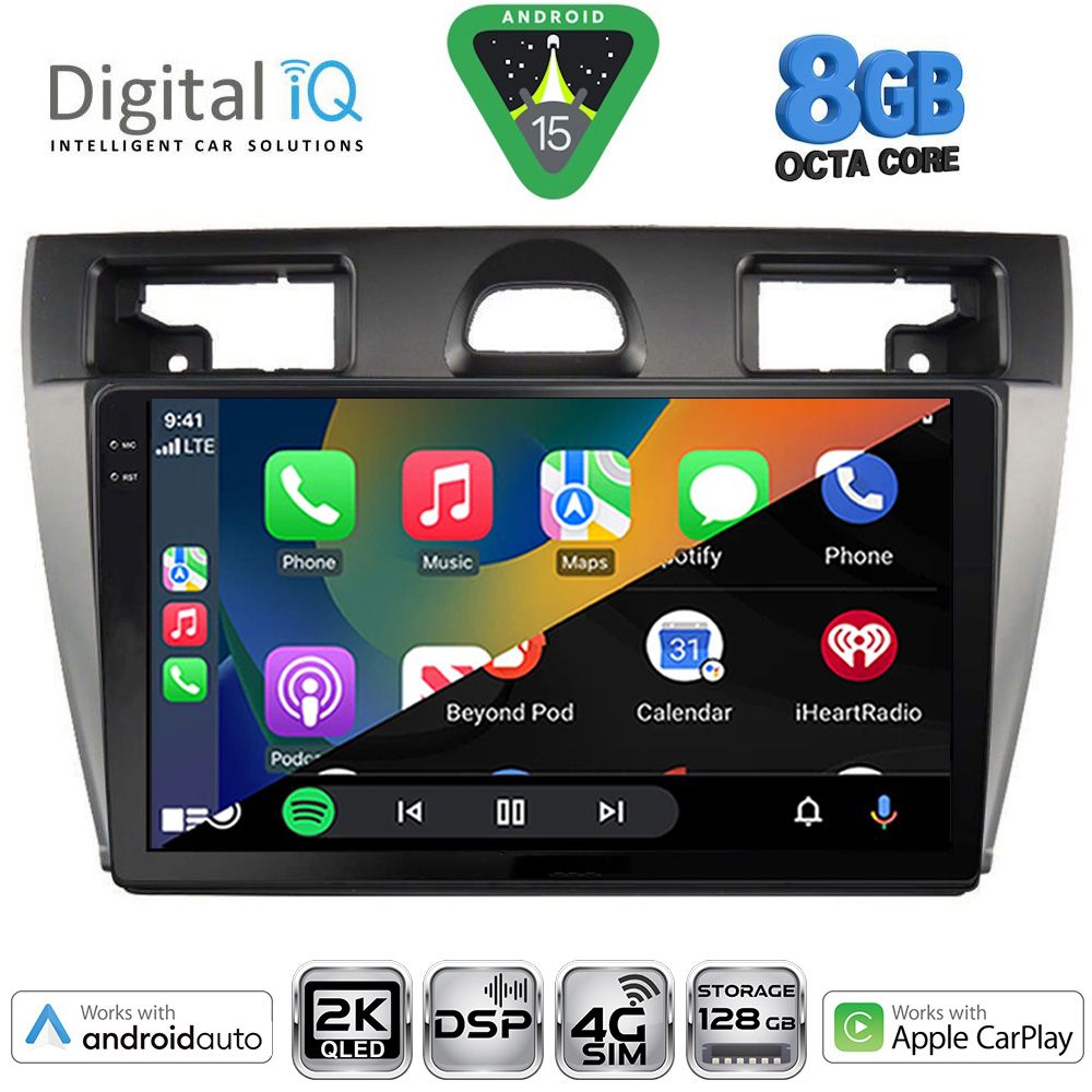 DIGITAL IQ BXF 11153SL_CPAA (9inc) MULTIMEDIA TABLET for FORD FIESTA mod. 2005-2008 (SILVER) - immagine 2
