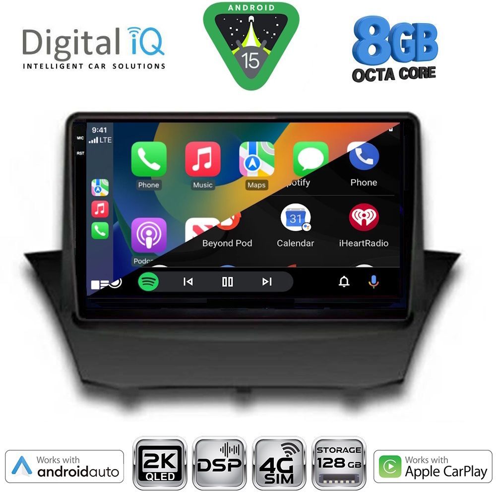 DIGITAL IQ BXF 11154A_CPAA (9inc) MULTIMEDIA TABLET for FORD FIESTA mod. 2008-2017 - immagine 2