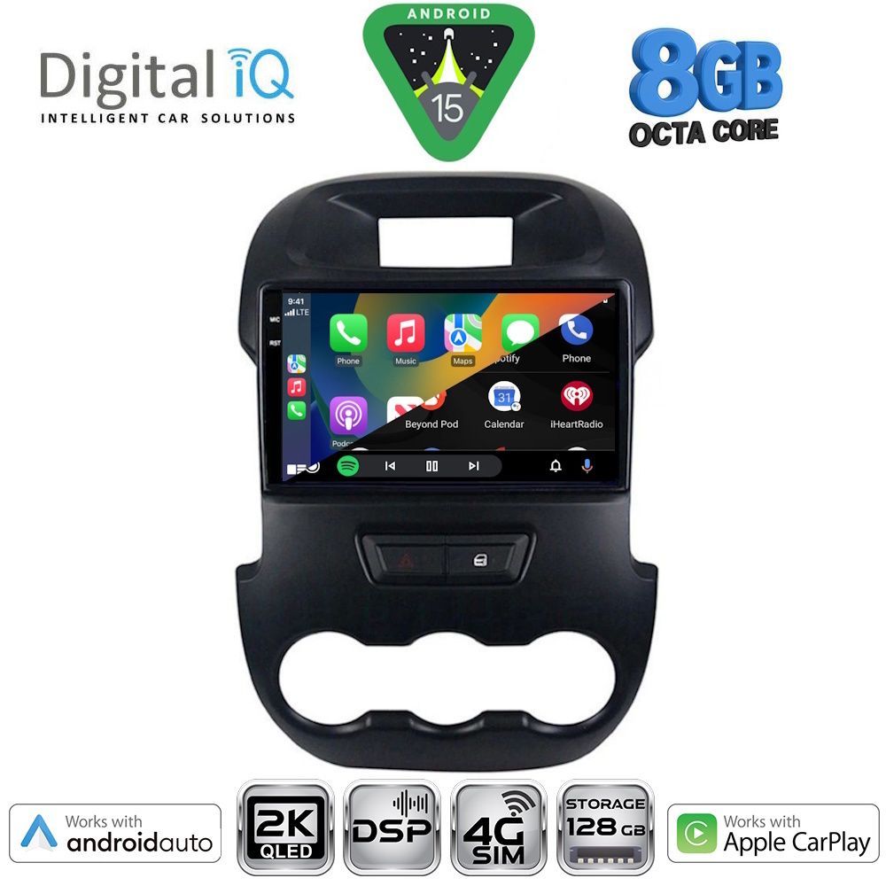 DIGITAL IQ BXF 11171_CPAA (9inc) MULTIMEDIA TABLET for FORD RANGER mod. 2011-2015 - immagine 2