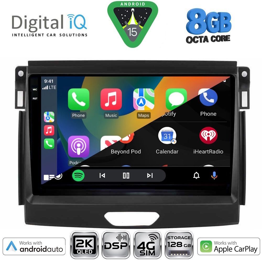 DIGITAL IQ BXF 11173_CPAA (9inc) MULTIMEDIA TABLET for FORD RANGER mod. 2018-2023 - immagine 2