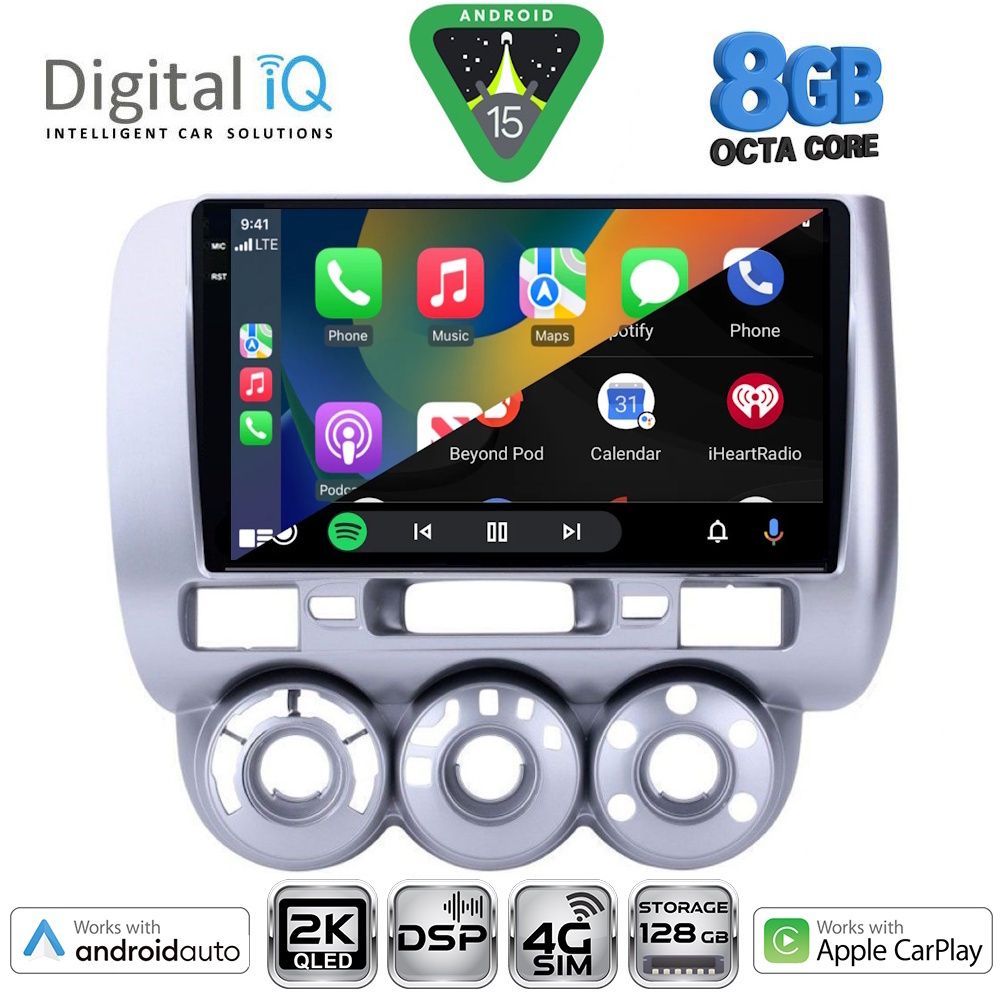 DIGITAL IQ BXF 11210_CPAA A/C (9inc) MULTIMEDIA TABLET for HONDA JAZZ mod. 2002-2008 - immagine 2