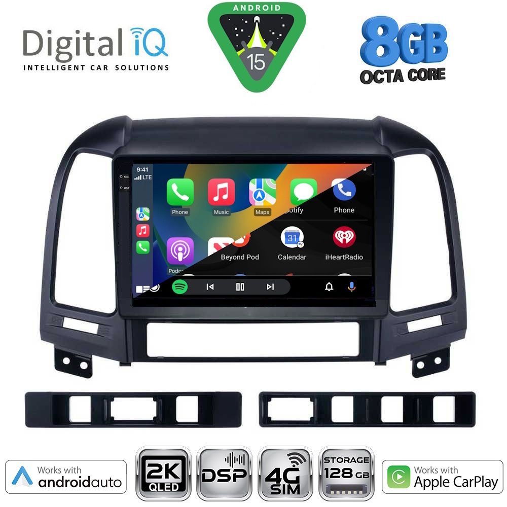 DIGITAL IQ BXF 11239_CPAA (9inc) MULTIMEDIA TABLET for HYUNDAI SANTA FE mod. 2005-2013 - immagine 2