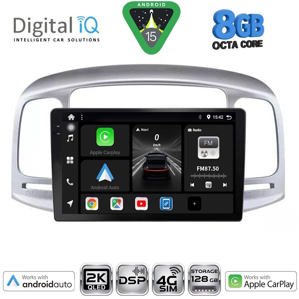 DIGITAL IQ BXF 11249SL_CPAA (9inc) MULTIMEDIA TABLET for HYUNDAI ACCENT mod. 2005-2012 (SILVER)