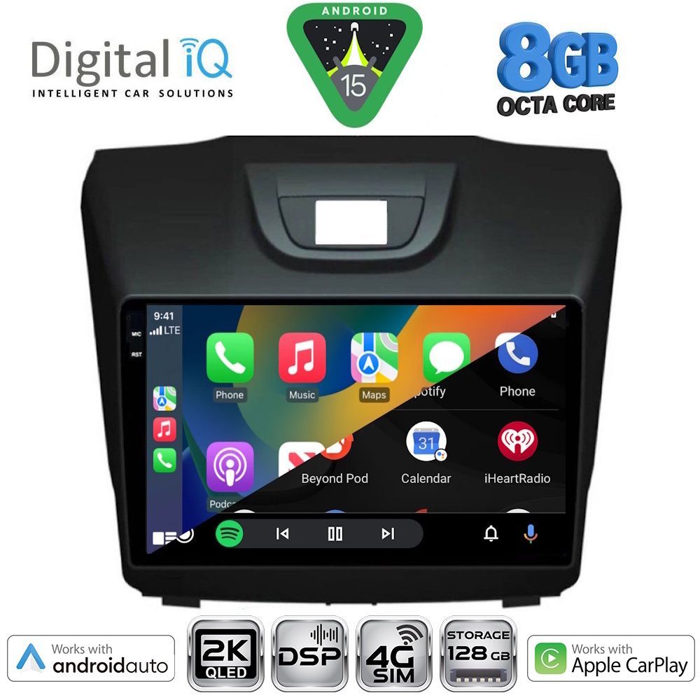 DIGITAL IQ BXF 11255_CPAA (9inc) MULTIMEDIA TABLET for ISUZU DMAX mod. 2012-2020 - immagine 2