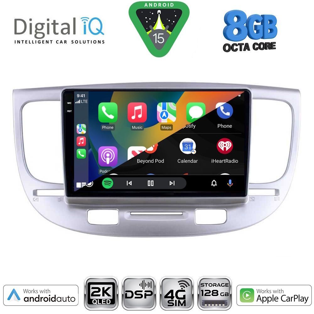 DIGITAL IQ BXF 11313_CPAA (9inc) MULTIMEDIA TABLET for KIA RIO mod. 2005-2011 - immagine 2