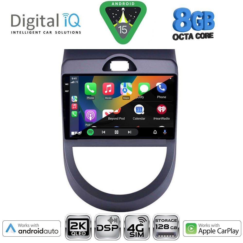 DIGITAL IQ BXF 11320_CPAA (9inc) MULTIMEDIA TABLET for KIA SOUL mod. 2008-2013 - immagine 2