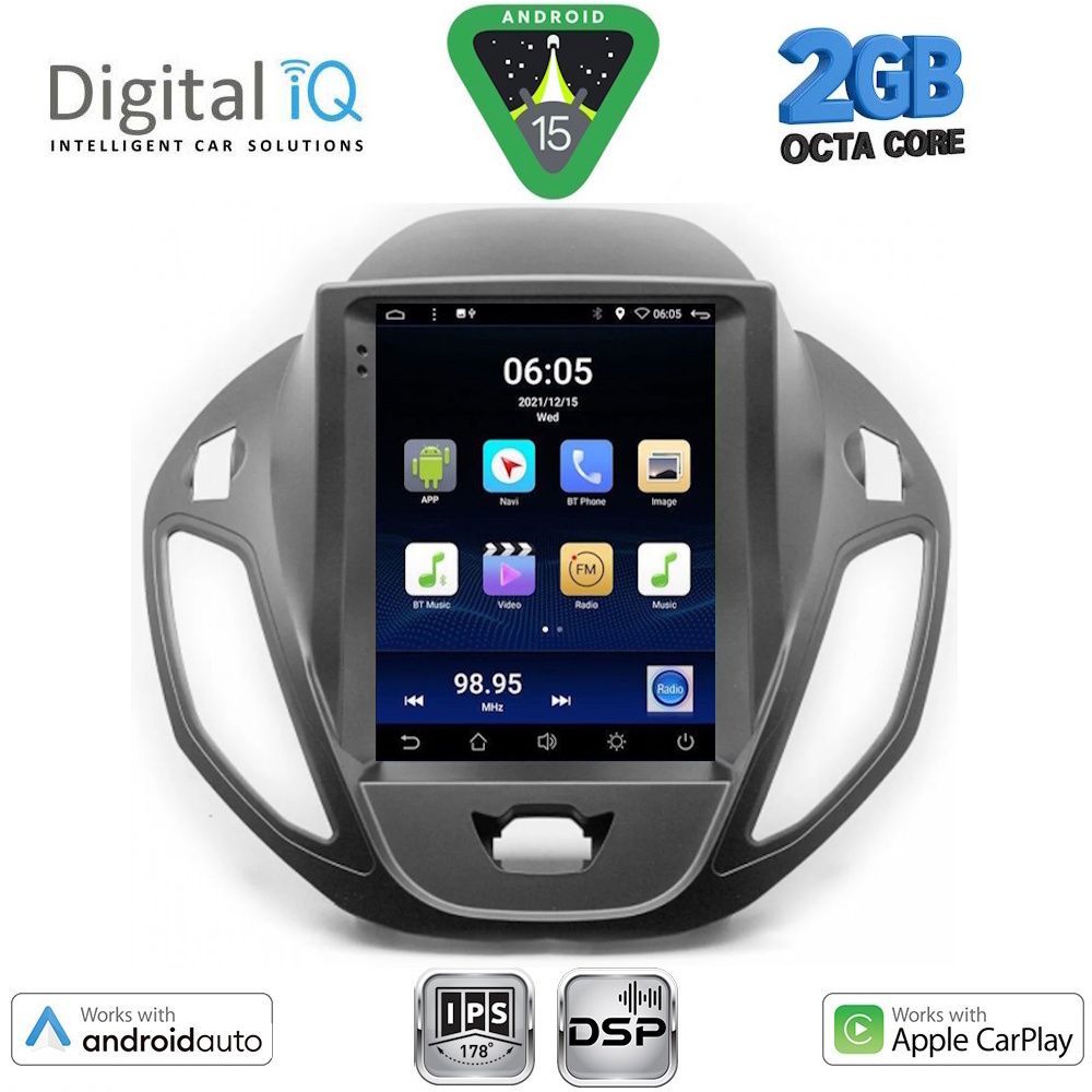 DIGITAL IQ BXF 5880_CPAA TESLA STYLE for FORD TOURNEO COURIER mod. 2014-2024