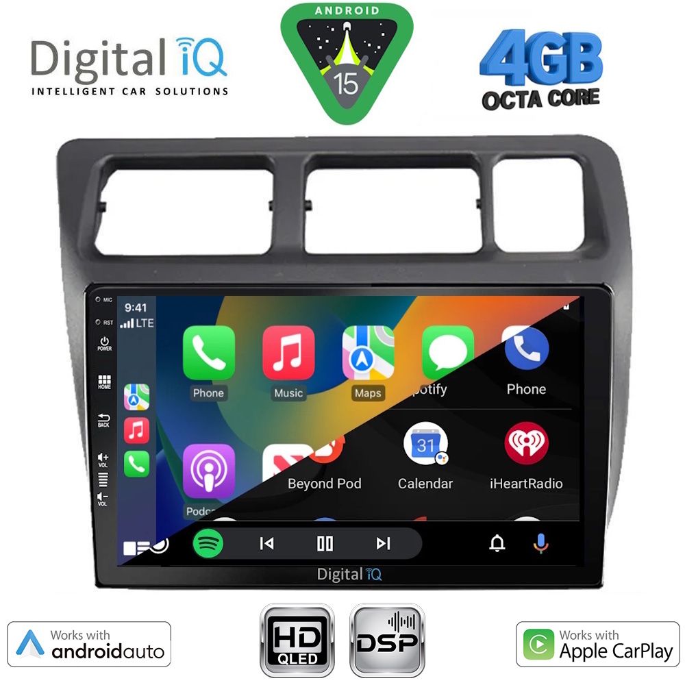 DIGITAL IQ BXF 16710_CPAA (9inc) MULTIMEDIA TABLET for TOYOTA COROLLA mod. 1992-1997 - immagine 2