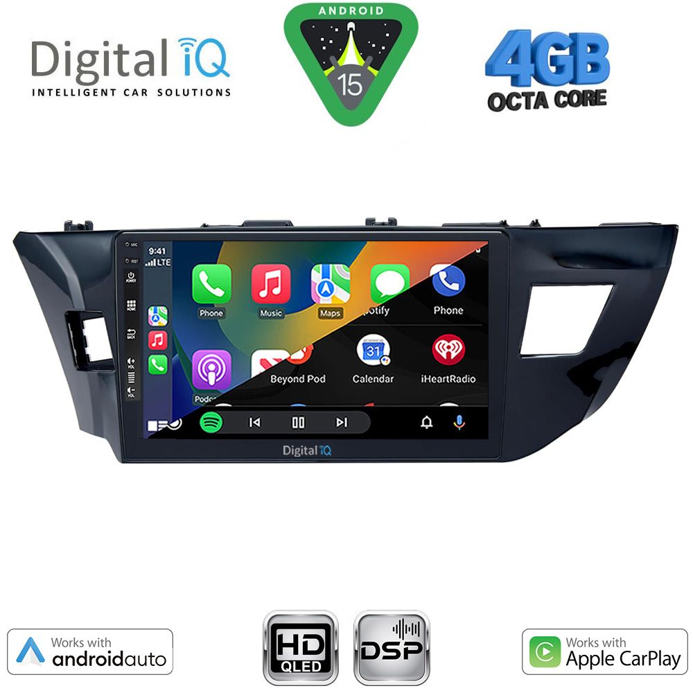 DIGITAL IQ BXF 16714MD_CPAA (10inc) MULTIMEDIA TABLET for TOYOTA COROLLA mod. 2013-2016 - immagine 2