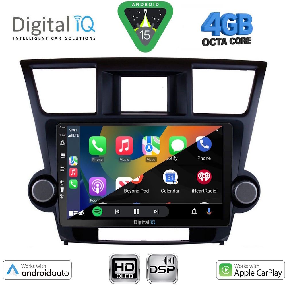 DIGITAL IQ BXF 16719_CPAA (10inc) MULTIMEDIA TABLET for TOYOTA HIGHLANDER mod. 2008-2015 - immagine 2