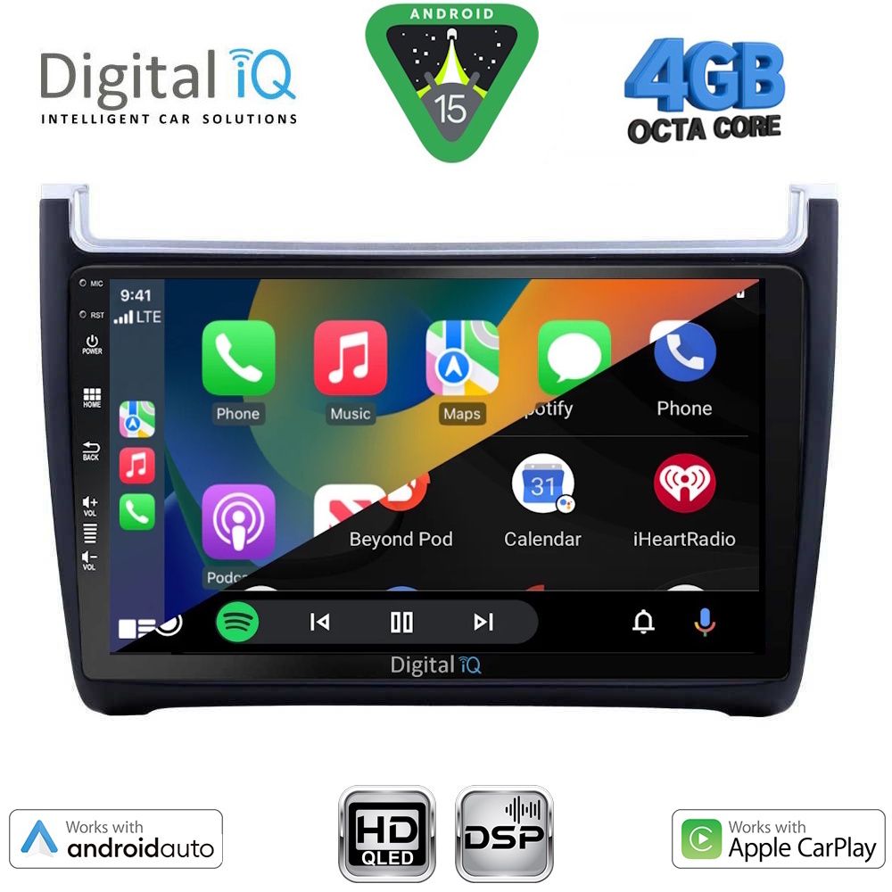 DIGITAL IQ BXF 16757_CPAA (9inc) MULTIMEDIA TABLET for VW POLO mod. 2014-2017 - immagine 2