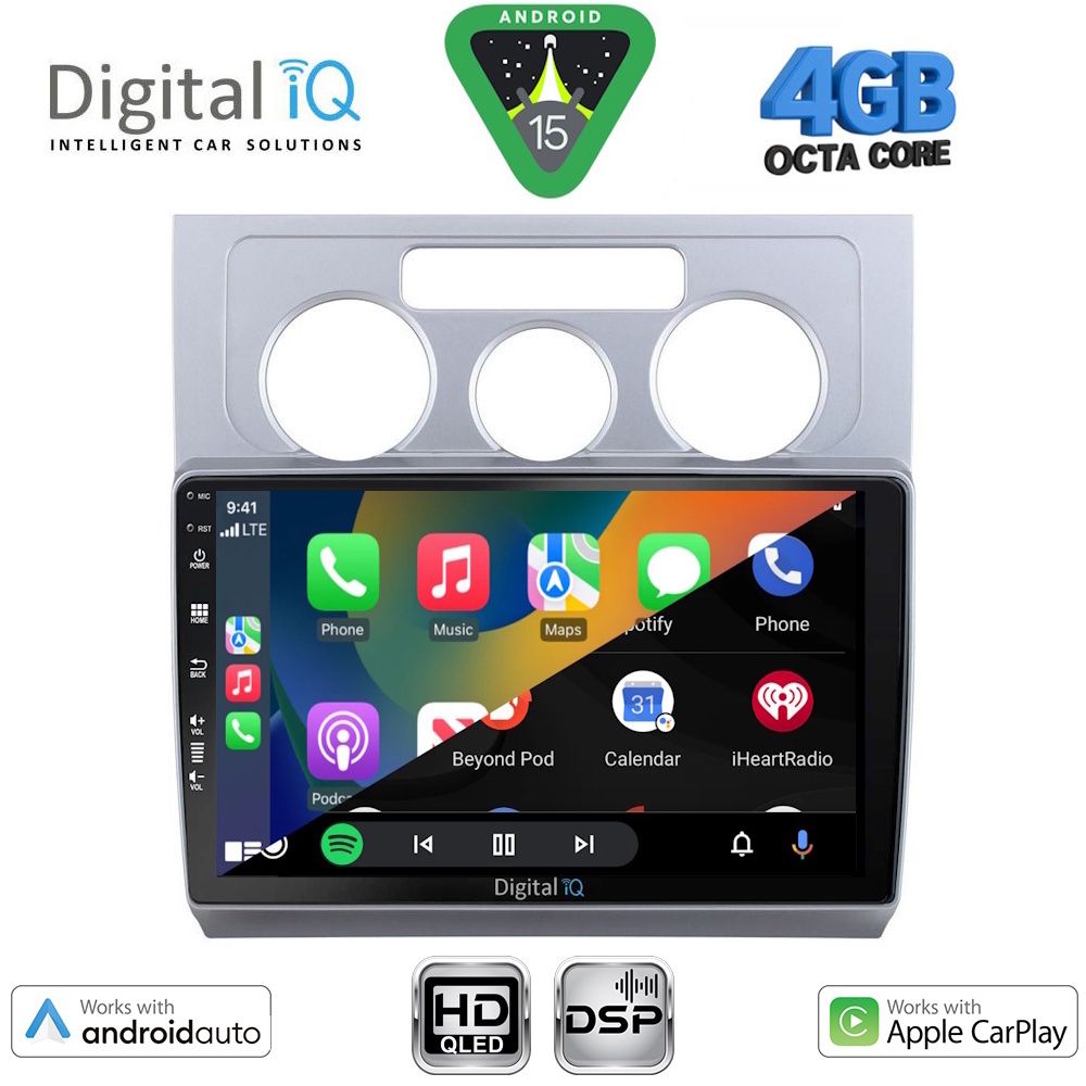 DIGITAL IQ BXF 16767_CPAA A/C (10inc) MULTIMEDIA TABLET for VW TOURAN mod. 2003-2010 - immagine 2
