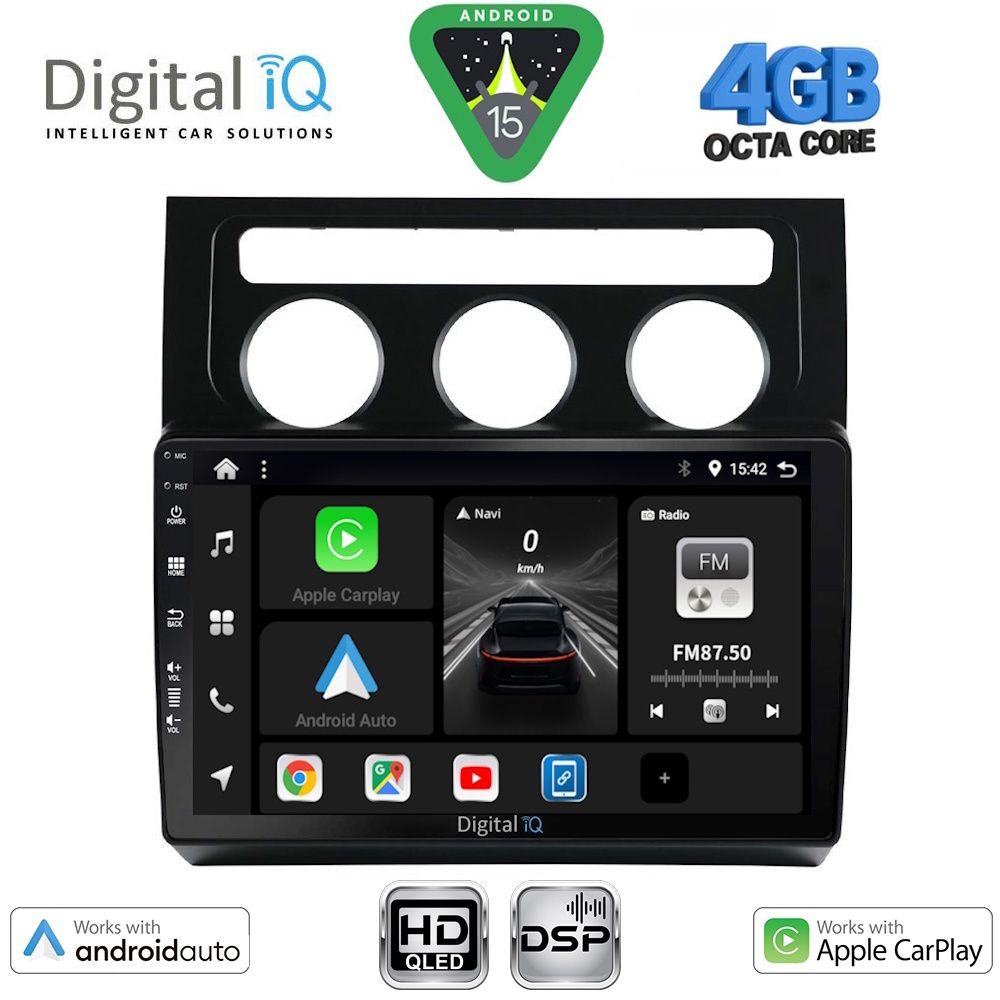 DIGITAL IQ BXF 16767_CPAA CLIMA (10inc) MULTIMEDIA TABLET for VW TOURAN mod. 2003-2010