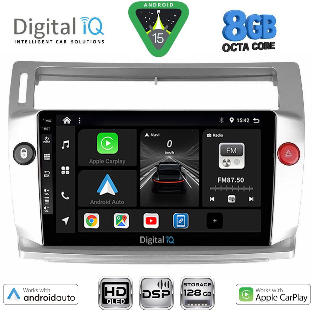 DIGITAL IQ BXF 7084SL_CPAA (9inc) MULTIMEDIA TABLET for CITROEN C4 mod. 2004-2011 (SILVER)