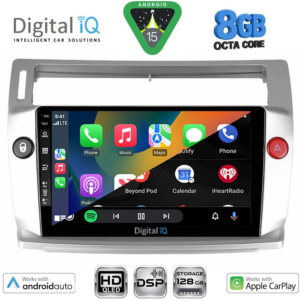 DIGITAL IQ BXF 7084SL_CPAA (9inc) MULTIMEDIA TABLET for CITROEN C4 mod. 2004-2011 (SILVER) - immagine 2