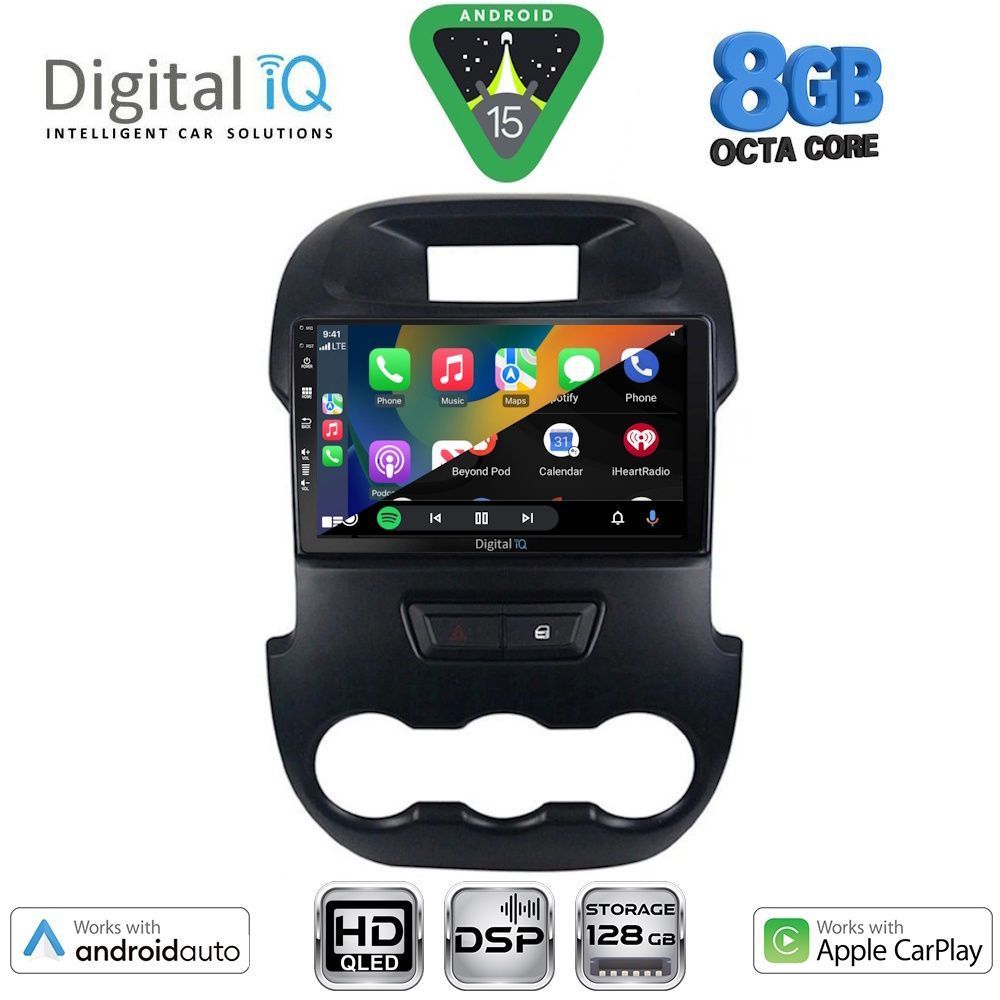 DIGITAL IQ BXF 7171_CPAA (9inc) MULTIMEDIA TABLET for FORD RANGER mod. 2011-2015 - immagine 2