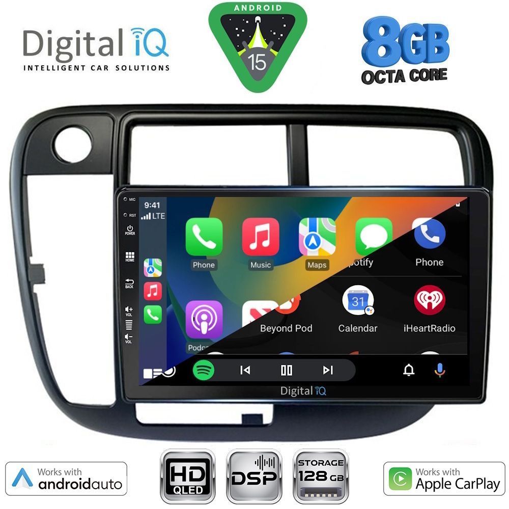 DIGITAL IQ BXF 7186_CPAA CLIMA (9inc) MULTIMEDIA TABLET for HONDA CIVIC mod. 1995-2001 - immagine 2