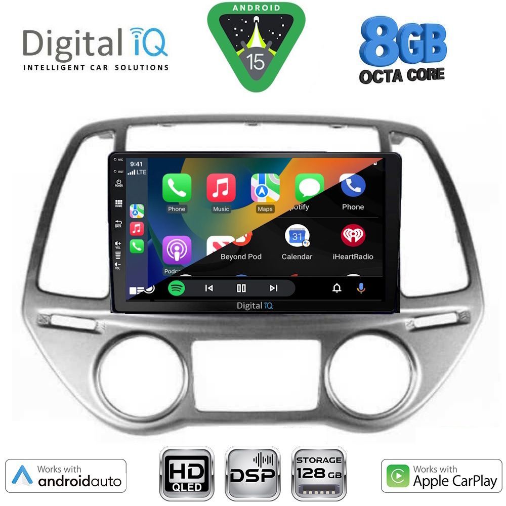 DIGITAL IQ BXF 7227_CPAA CLIMA (9inc) MULTIMEDIA TABLET for HYUNDAI i20 mod. 2008-2012 - immagine 2