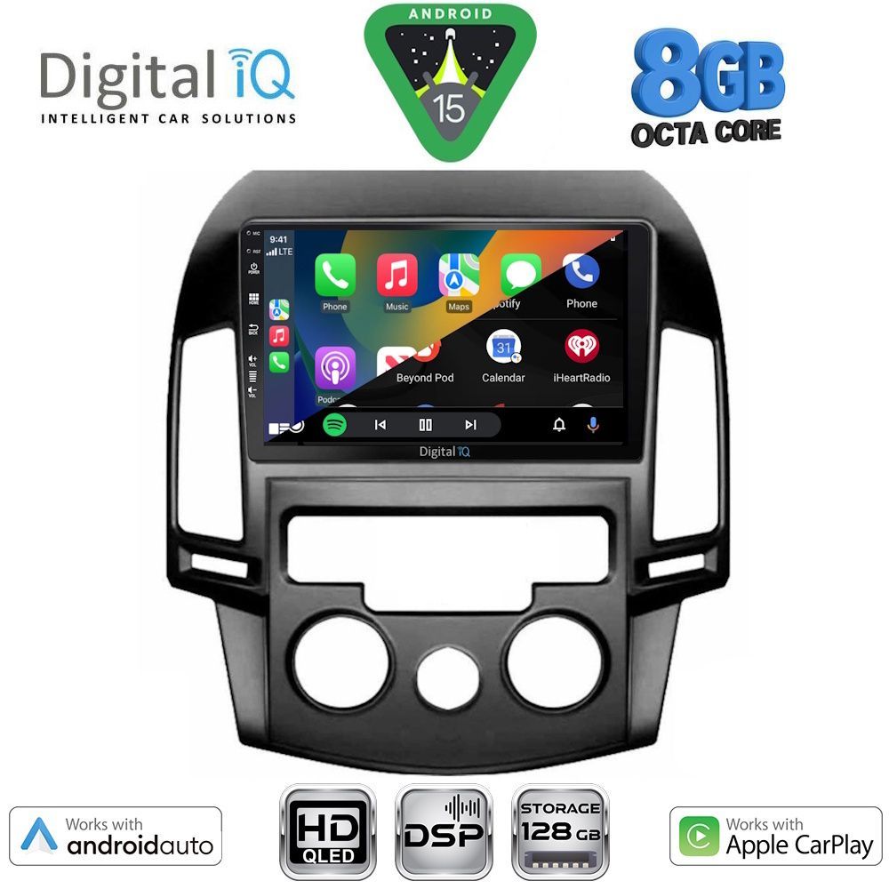 DIGITAL IQ BXF 7231_CPAA A/C (9inc) MULTIMEDIA TABLET for HYUNDAI i30 mod. 2007-2012 - immagine 2