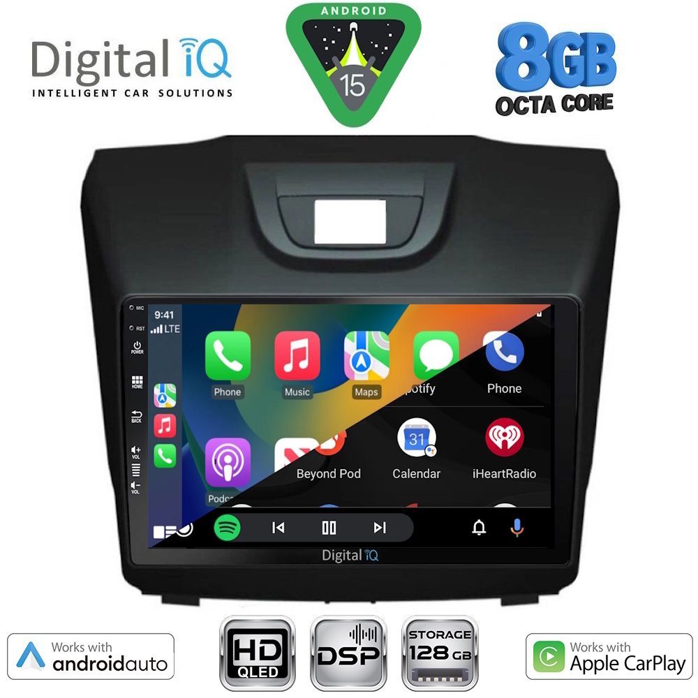 DIGITAL IQ BXF 7255_CPAA (9inc) MULTIMEDIA TABLET for ISUZU DMAX mod. 2012-2020 - immagine 2