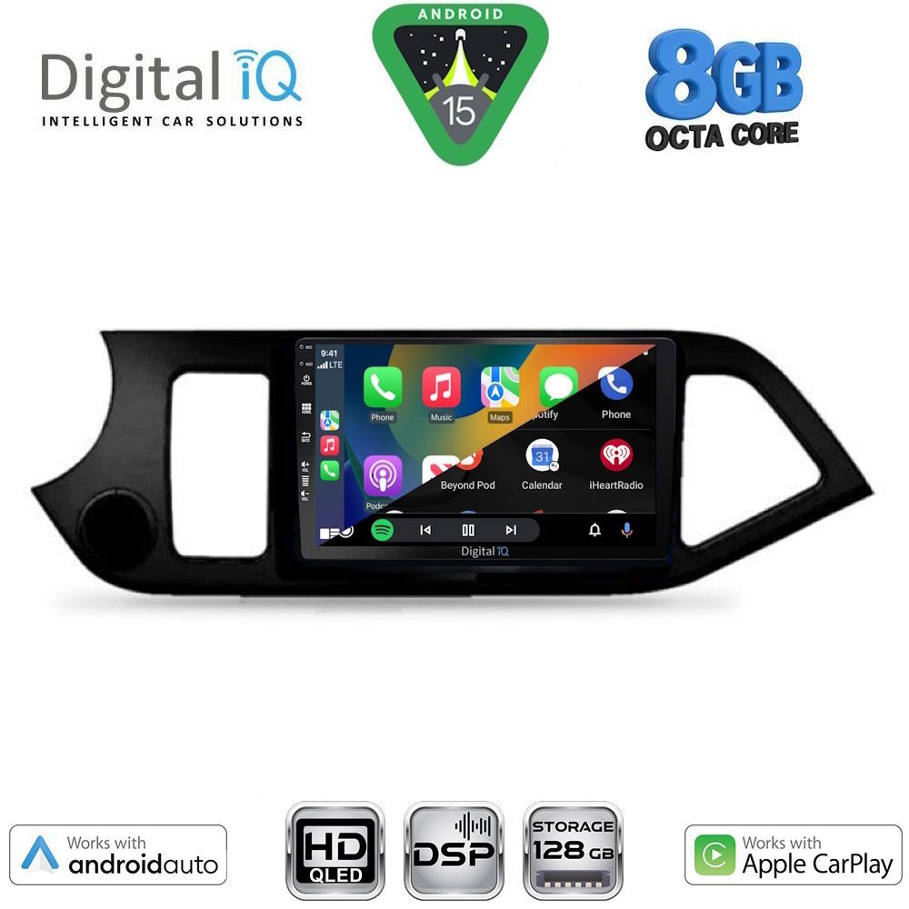 DIGITAL IQ BXF 7308_CPAA (9inc) MULTIMEDIA TABLET for KIA PICANTO mod. 2011-2017 - immagine 2