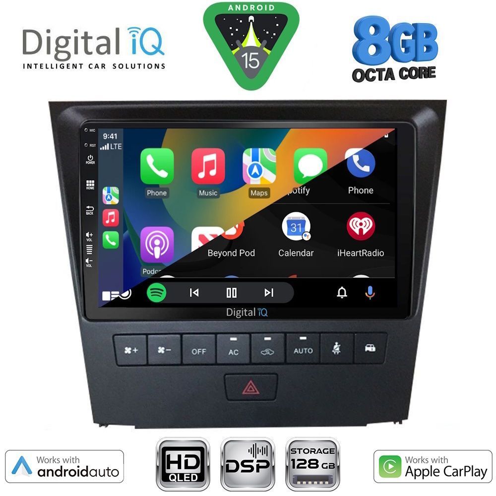 DIGITAL IQ BXF 7341_CPAA (9inc) MULTIMEDIA TABLET for LEXUS GS mod. 2004-2011 - immagine 2