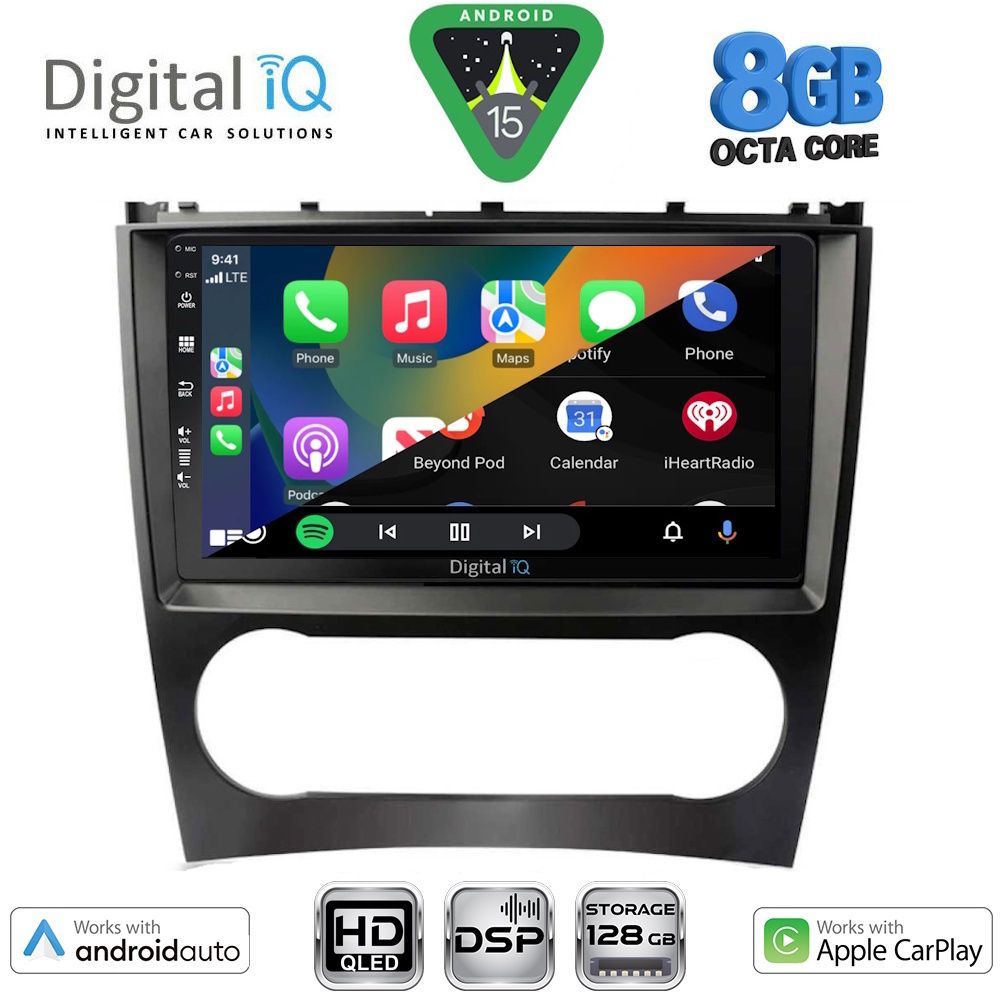 DIGITAL IQ BXF 7404_CPAA (9inc) MULTIMEDIA TABLET for MERCEDES C – CLK (W203-209) mod. 2004-2008 - immagine 2
