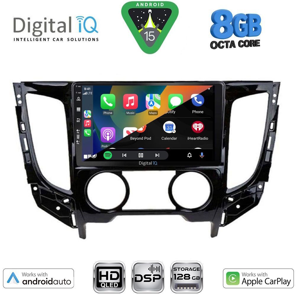 DIGITAL IQ BXF 7437_CPAA A/C (9inc) MULTIMEDIA TABLET for MITSUBISHI L200 mod. 2015-2019 with A/C - immagine 2